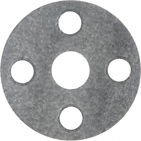 Value Collection - 2" Pipe, 2-3/8" ID x 6" OD Flange Gasket - Flexible Graphite, Gray, 1/8" Thick - Exact Tool & Supply