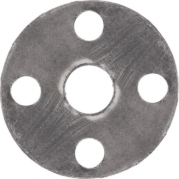 Value Collection - 3" Pipe, 3-1/2" ID x 7-1/2" OD Flange Gasket - Reinforced Graphite, Gray, 1/16" Thick - Exact Tool & Supply