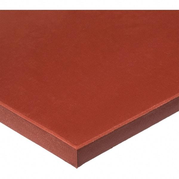 Value Collection - 12" Long, 36" Wide, Silicone Rubber Foam Sheet - 40A Durometer, Red, -60 to 400°F, 700 psi Tensile Strength, Plain Backing - Exact Tool & Supply