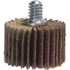 Norton - 1" Diam x 5/8" Face Width, Coarse Aluminum Oxide Coated Mounted Flap Wheel - Exact Tool & Supply