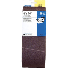 Norton - 4" Wide x 24" OAL, 50 Grit, Aluminum Oxide Abrasive Belt - Exact Tool & Supply