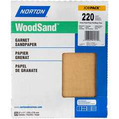 Norton - Sanding Sheets Abrasive Material: Garnet Grade: Very Fine - Exact Tool & Supply