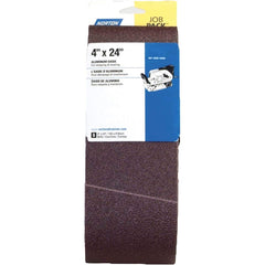 Norton - 4" Wide x 24" OAL, 120 Grit, Aluminum Oxide Abrasive Belt - Exact Tool & Supply