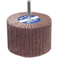 Norton - 4" Diam x 1" Face Width, Very Fine Aluminum Oxide Nonwoven Mounted Flap Wheel - Exact Tool & Supply