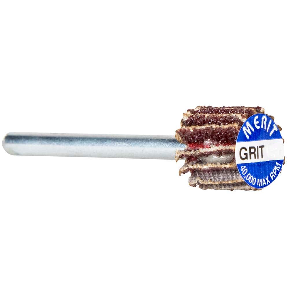 Norton - 5/8" Diam x 5/8" Face Width, Coarse Aluminum Oxide Coated Mounted Flap Wheel - Exact Tool & Supply