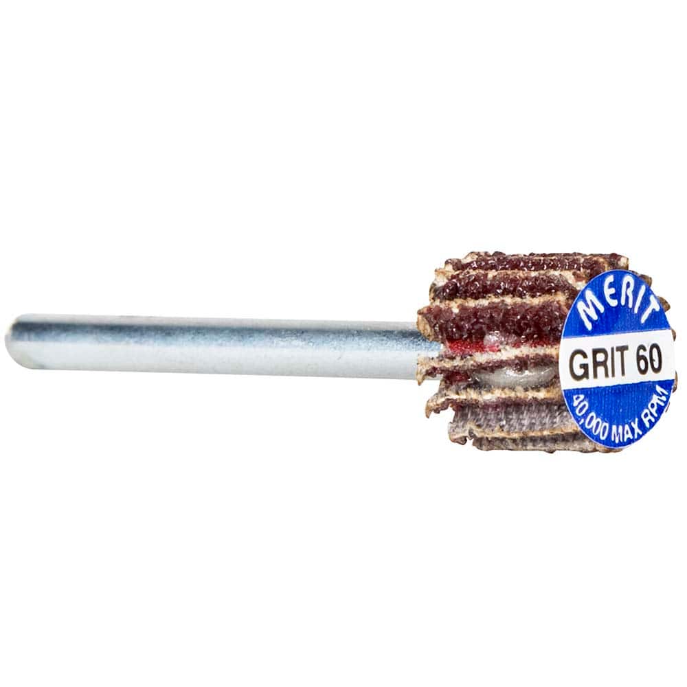 Norton - 3/8" Diam x 3/8" Face Width, Coarse Aluminum Oxide Coated Mounted Flap Wheel - Exact Tool & Supply