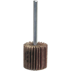 Norton - 3" Diam x 1/2" Face Width, Medium Aluminum Oxide Coated Mounted Flap Wheel - Exact Tool & Supply