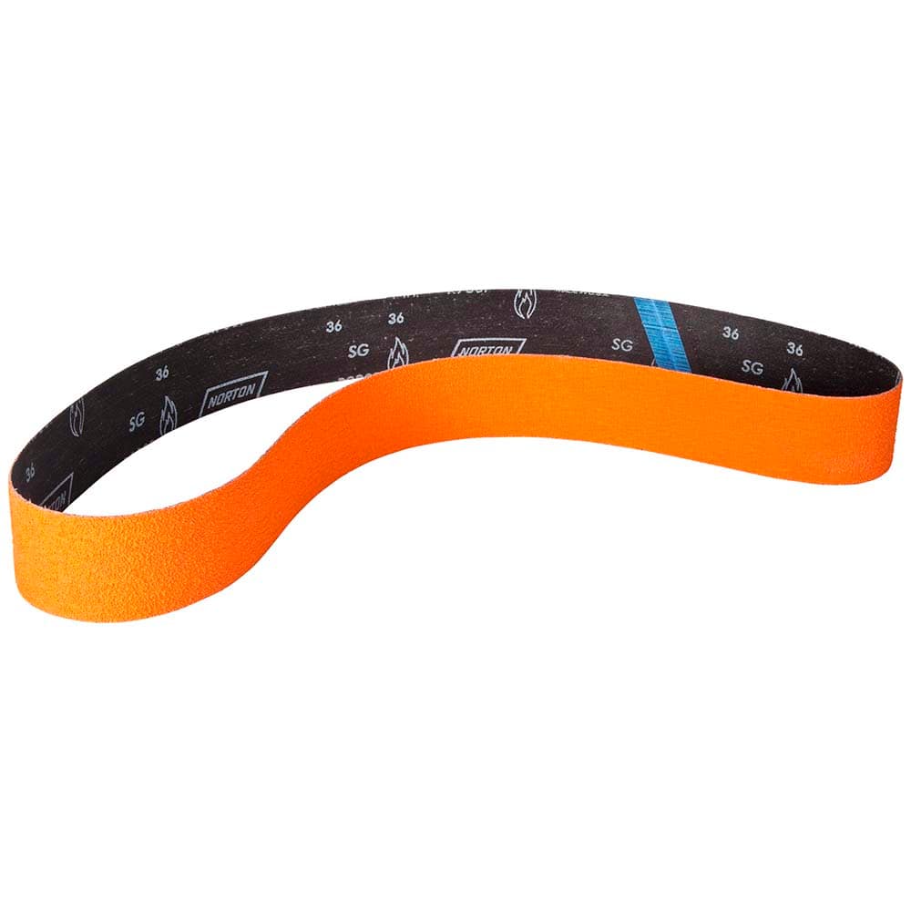 Norton - 1" Wide x 42" OAL, 50 Grit, Ceramic Abrasive Belt - Exact Tool & Supply