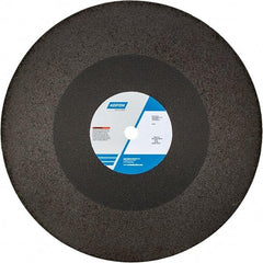 Norton - 20" 24 Grit Aluminum Oxide Cutoff Wheel - 3/16" Thick, 1" Arbor, 2,710 Max RPM, Use with Chop Saws - Exact Tool & Supply