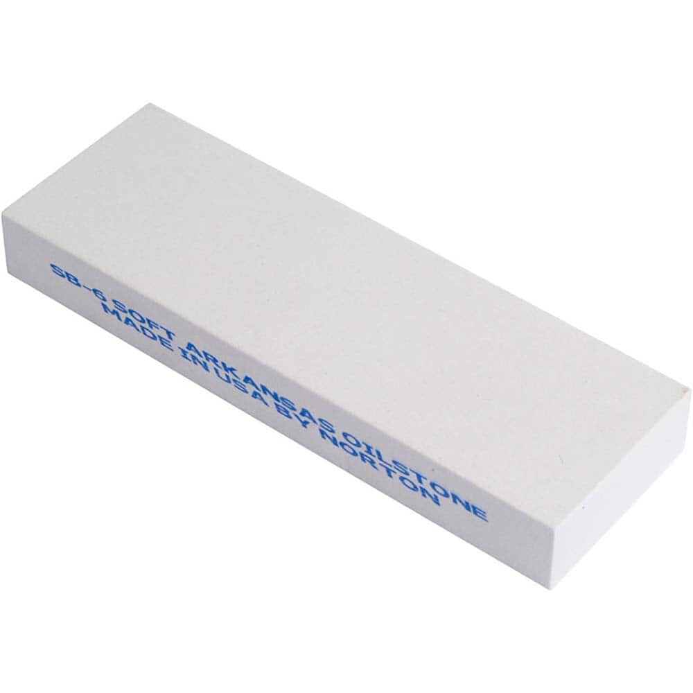 Norton - Sharpening Stones; Stone Material: Arkansas Stone ; Overall Width/Diameter (Inch): 2 ; Overall Length (Inch): 6 ; Overall Thickness (Inch): 3/8 ; Grade: Ultra Fine ; Shape: Rectangle - Exact Tool & Supply