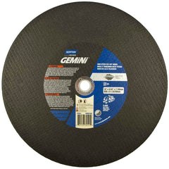 Norton - 14 x 5/32, 1" Hole 24 Grit Aluminum Oxide Cutoff Wheel - Exact Tool & Supply