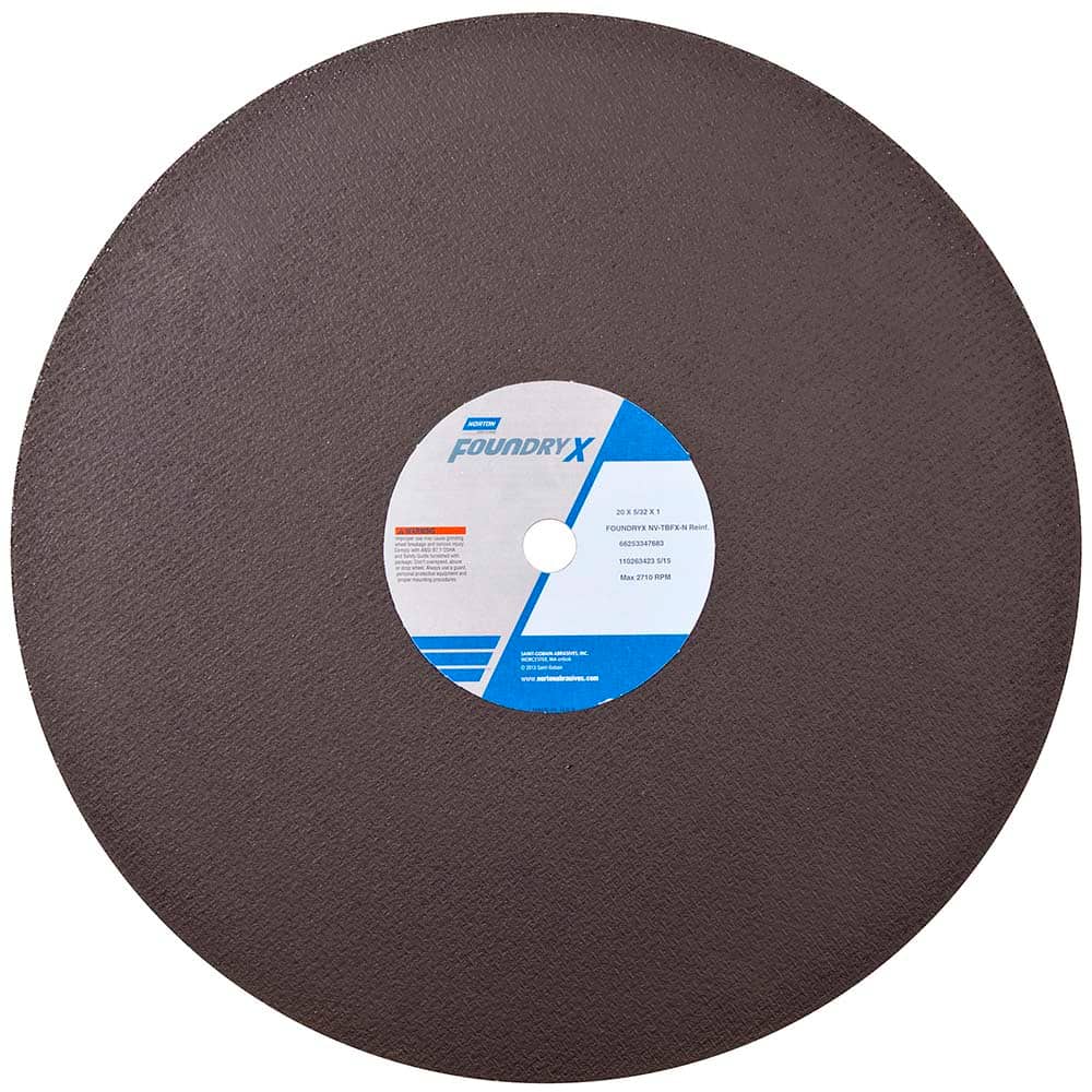 Norton - 20 x 5/32, 1" Hole 24 Grit Zirconia Alumina Cutoff Wheel - Exact Tool & Supply