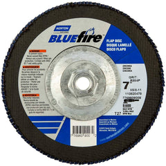 Norton - 7" 80 Grit 5/8-11 Center Hole Type 27 Zirconia Alumina Flap Disc - Exact Tool & Supply