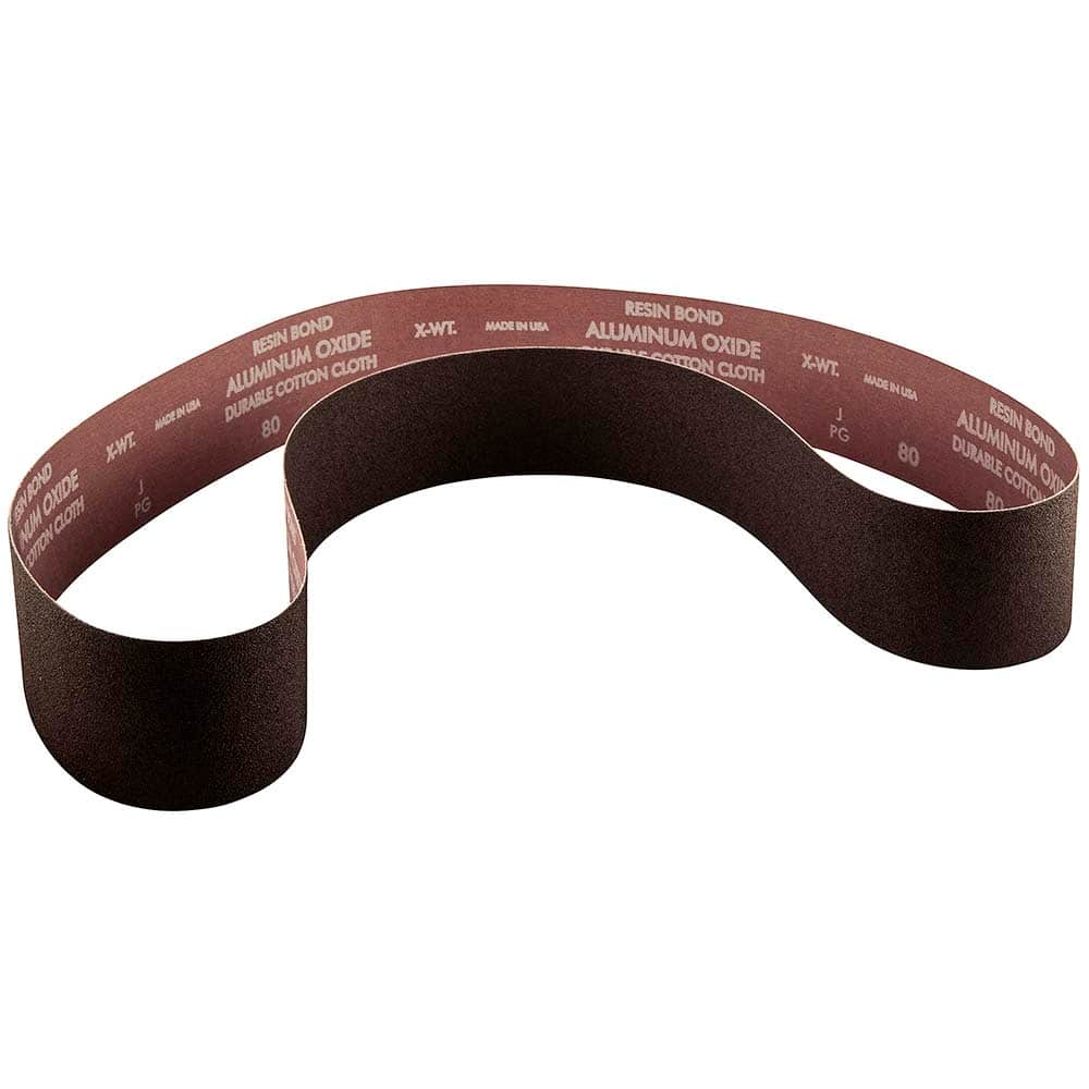 Norton - 4" Wide x 36" OAL, 80 Grit, Aluminum Oxide Abrasive Belt - Exact Tool & Supply