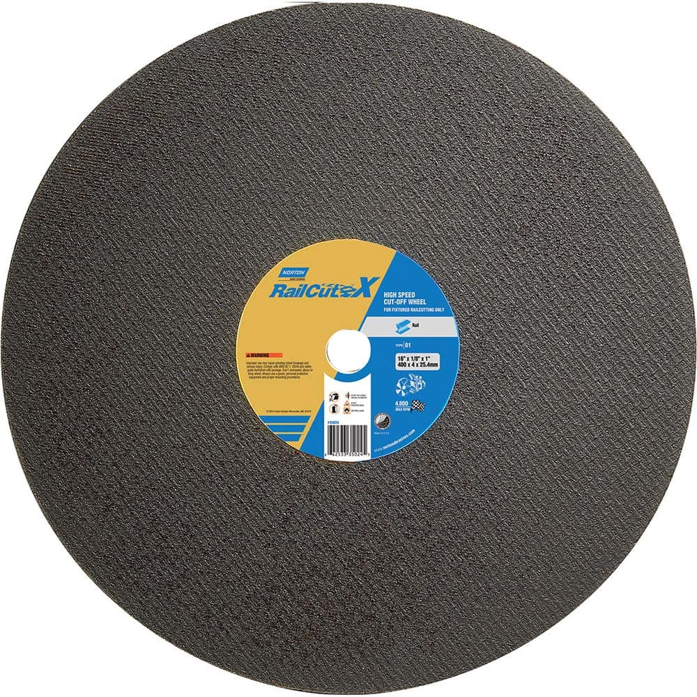 Norton - 14 x 1/8, 1" Hole 24 Grit Zirconia Alumina Cutoff Wheel - Exact Tool & Supply