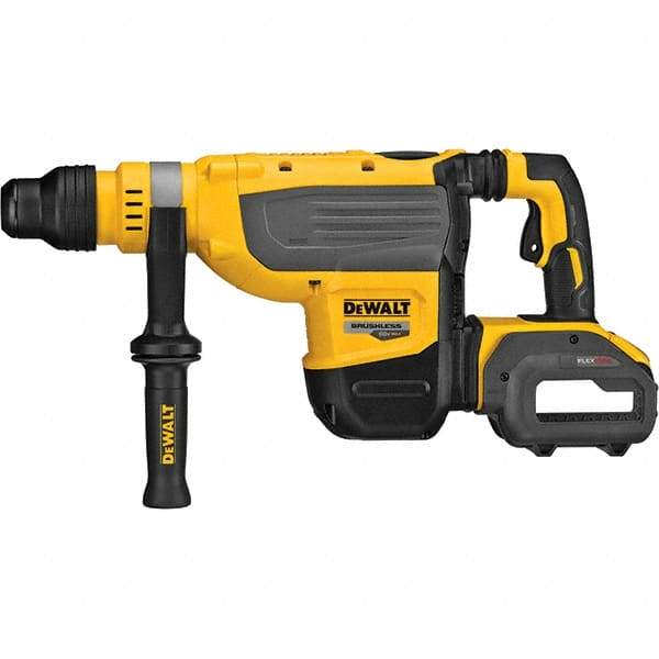 DeWALT - 60 Volt 1-7/8" SDS Max Chuck Cordless Rotary Hammer - 1,350 to 2,705 BPM, 177 to 355 RPM, Reversible - Exact Tool & Supply