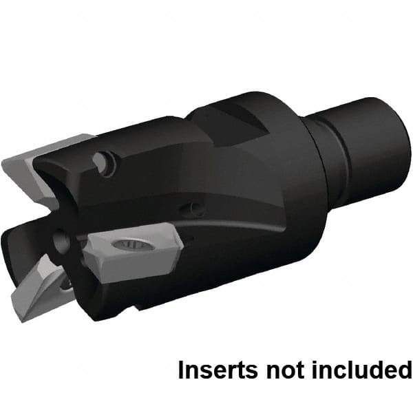Kennametal - 1" Cut Diam, 16mm Max Depth of Cut, 72mm OAL, Indexable Square Shoulder End Mill - ZDET16M5..721 Inserts, M12 Modular Connection, 0° Lead Angle, Through Coolant, Series 5720 - Exact Tool & Supply