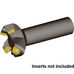 Kennametal - 80mm Cut Diam, 6.6mm Max Depth of Cut, 32mm Shank Diam, 130mm OAL, Indexable Chamfer & Angle End Mill - SECW443AEEN7LN Insert Style, Cylindrical Shank, 45° Lead Angle, Through Coolant - Exact Tool & Supply