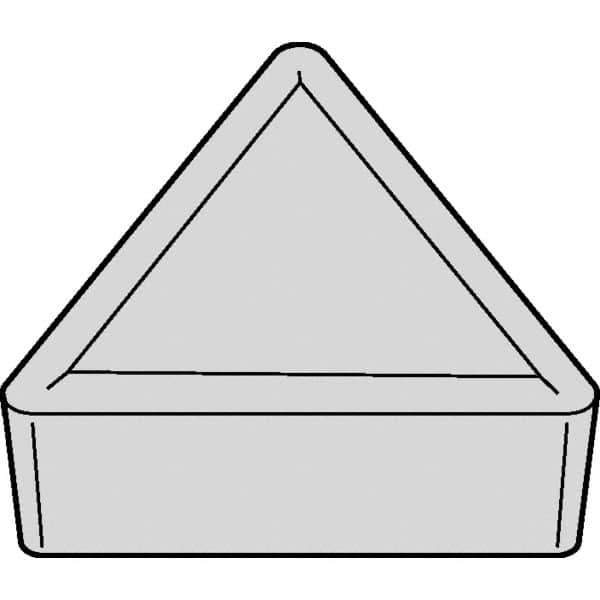 Kennametal - TPMR322 NONE Grade KCK15B Carbide Turning Insert - TiOCN Finish, 60° Triangle, 3/8" Inscr Circle, 1/8" Thick, 1/32" Corner Radius - Exact Tool & Supply