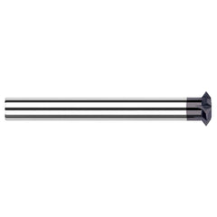 Harvey Tool - 3/4° 3/4" Cut Diam, 1/4" Cut Width, 1/2" Shank, Brazed Solid Carbide Double-Angle Cutter - Exact Tool & Supply