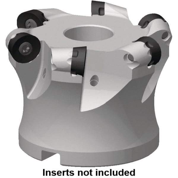 Kennametal - 53.52mm Cut Diam, 5mm Max Depth, 3/4" Arbor Hole, 8 Inserts, RP.. 10T3 Insert Style, Indexable Copy Face Mill - 7713VR10 Cutter Style, 34,000 Max RPM, 40mm High, Through Coolant, Series 7713 - Exact Tool & Supply