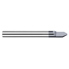 Engraving Cutters - 0.1250″ (1/8″) Shank Diameter × 0.0100″ Radius × 120° included Carbide Radius Engraver, 1 Flute, AlTiN Coated - Exact Tool & Supply