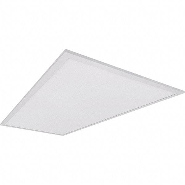 Eiko Global - 1 Lamp, 50 Watts, 6,250 Lumens, 2' x 4', 4,000°K, LED Lamp Troffer - 100 to 277 Volt, Dimmable, Acrylic Diffuser, Aluminum Troffer - Exact Tool & Supply