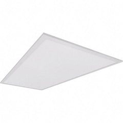 Eiko Global - 1 Lamp, 50 Watts, 6,250 Lumens, 2' x 4', 3,500°K, LED Lamp Troffer - 100 to 277 Volt, Dimmable, Acrylic Diffuser, Aluminum Troffer - Exact Tool & Supply