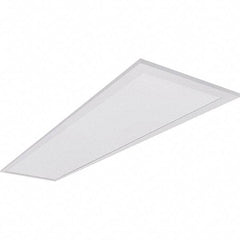 Eiko Global - 1 Lamp, 30 Watts, 3,750 Lumens, 1' x 4', 4,000°K, LED Lamp Troffer - 100 to 277 Volt, Dimmable, Acrylic Diffuser, Aluminum Troffer - Exact Tool & Supply