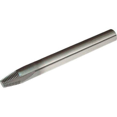 Vargus - M3x0.30 Thread, 0.1181" Shank Diam, TiAlN Coating, Solid Carbide Straight Flute Thread Mill - 3 Flutes, 1-1/2" OAL, 3mm Min Noml Diamter - Exact Tool & Supply