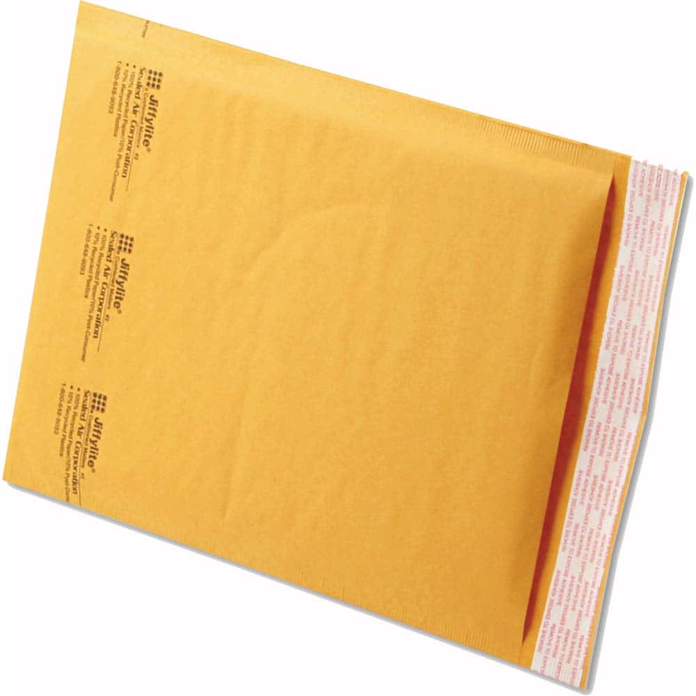 Sealed Air - Mailers, Sheets & Envelopes; Type: Bubble Mailer ; Style: Self Adhesive ; Width (Inch): 12 ; Length (Inch): 8-1/2 ; Box Quantity: 100 ; Size: 8.5 x 12 - Exact Tool & Supply