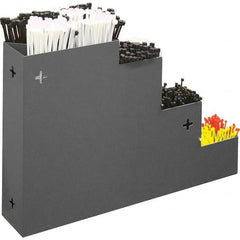 Durham - 10 Compartment Gray Small Parts Cable Tie Rack - Exact Tool & Supply