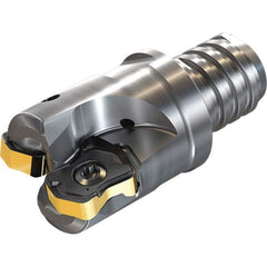 Iscar - Indexable High-Feed End Mills; Cutting Diameter (mm): 8.60 ; Maximum Depth of Cut (mm): 0.80 ; Shank Type: Modular Connection ; Modular Connection Size: T10 ; Number of Cutter Inserts: 2 ; Insert Style: FFX4 - Exact Tool & Supply