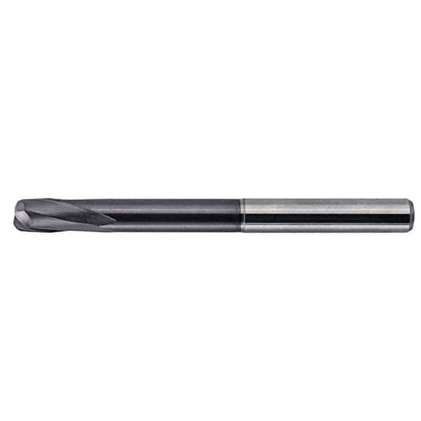 Kennametal - 4mm, 2 Flute, Single End, Solid Carbide, 0.5mm Corner Radius End Mill - 80mm OAL, 20° Helix, Right Hand Flute, 4mm LOC, Right Hand Cut, 19.5mm Extended Reach - Exact Tool & Supply