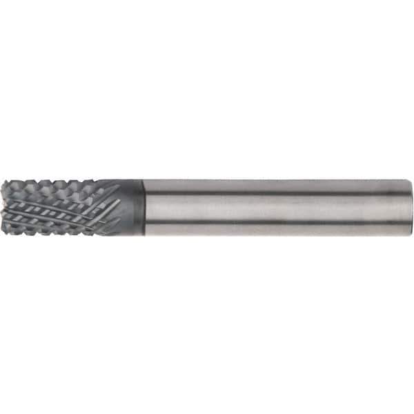 Kennametal - 8mm, 12 Flute, Single End, Solid Carbide, Corner Chamfer End Mill - 100mm OAL, 15° Helix, Right Hand Flute, 36mm LOC, Right Hand Cut - Exact Tool & Supply