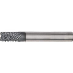Kennametal - 8mm, 12 Flute, Single End, Solid Carbide, Corner Chamfer End Mill - 100mm OAL, 15° Helix, Right Hand Flute, 36mm LOC, Right Hand Cut - Exact Tool & Supply