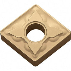 Kyocera - CNMG332 GS Grade CA025P Carbide Turning Insert - TiCN/Al2O3/TiN Finish, 80° Diamond, 3/8" Inscr Circle, 3/16" Thick, 1/32" Corner Radius - Exact Tool & Supply