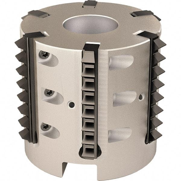 Vargus - 57.94mm Cut Diam, 200mm Max Hole Depth, 27mm Shank Diam, Internal/External Indexable Thread Mill - Insert Style R41, 6 Inserts, Toolholder Style RTMC-D, 50mm OAL - Exact Tool & Supply