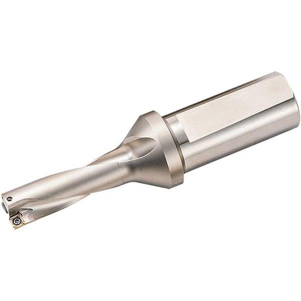 Kyocera - 2.952" Max Drill Depth, 3xD, 0.984" Diam, Indexable Insert Drill - 2 Inserts, 1" Shank Diam, Weldon Shank - Exact Tool & Supply
