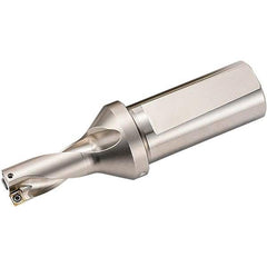 Kyocera - 2-1/2" Max Drill Depth, 2xD, 1-1/4" Diam, Indexable Insert Drill - 2 Inserts, 1-1/2" Shank Diam, Weldon Shank - Exact Tool & Supply