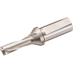 Kyocera - 2.436" Max Drill Depth, 3xD, 0.812" Diam, Indexable Insert Drill - 2 Inserts, 1" Shank Diam, Weldon Shank - Exact Tool & Supply