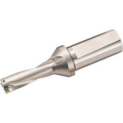 Kyocera - 1-7/8" Max Drill Depth, 3xD, 5/8" Diam, Indexable Insert Drill - 2 Inserts, 3/4" Shank Diam, Weldon Shank - Exact Tool & Supply