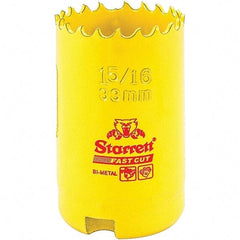 Starrett - 1-5/16" Diam, 1-5/8" Cutting Depth, Hole Saw - High Speed Steel Saw, Toothed Edge - Exact Tool & Supply