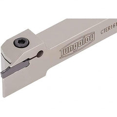 Tungaloy - 0.984" Max Depth, 0.157" Min Width, External Right Hand Indexable Grooving/Cutoff Toolholder - Exact Tool & Supply