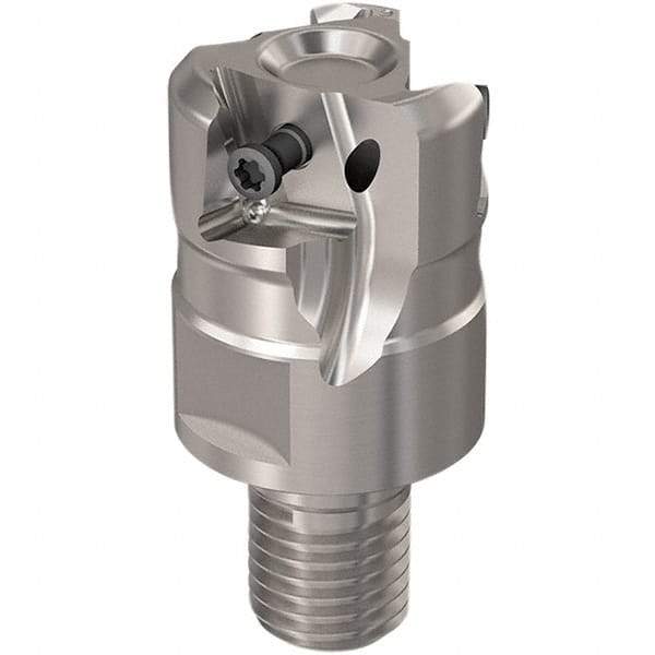 Seco - 1-1/4" Cut Diam, 12mm Max Depth of Cut, 16mm Shank Diam, 40mm OAL, Indexable Square Shoulder Slot Milling End Mill - LOEX12 Inserts, M16 Modular Connection, 90° Lead Angle, Through Coolant, Series 217.94-12 - Exact Tool & Supply
