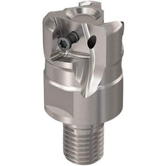 Seco - 1-1/4" Cut Diam, 12mm Max Depth of Cut, 16mm Shank Diam, 40mm OAL, Indexable Square Shoulder Slot Milling End Mill - LOEX12 Inserts, M16 Modular Connection, 90° Lead Angle, Through Coolant, Series 217.94-12 - Exact Tool & Supply