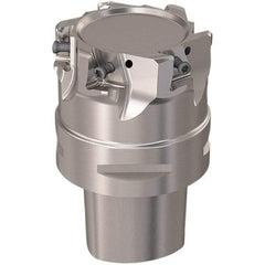 Seco - 66mm Cut Diam, 12mm Max Depth of Cut, 60mm OAL, Indexable Square Shoulder Slot Milling End Mill - LOEX12 Inserts, C6 Modular Connection, 90° Lead Angle, Through Coolant, Series C6-217.94-12 - Exact Tool & Supply