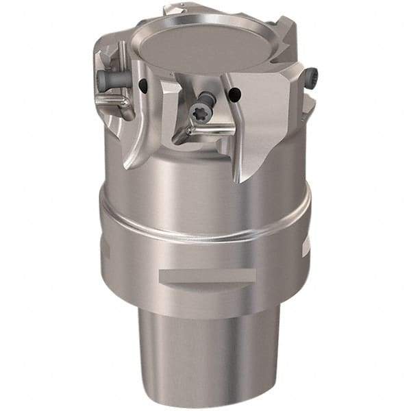 Seco - 54mm Cut Diam, 12mm Max Depth of Cut, 60mm OAL, Indexable Square Shoulder Slot Milling End Mill - LOEX12 Inserts, C5 Modular Connection, 90° Lead Angle, Through Coolant, Series C5-217.94-12 - Exact Tool & Supply