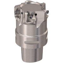 Seco - 54mm Cut Diam, 12mm Max Depth of Cut, 60mm OAL, Indexable Square Shoulder Slot Milling End Mill - LOEX12 Inserts, C5 Modular Connection, 90° Lead Angle, Through Coolant, Series C5-217.94-12 - Exact Tool & Supply