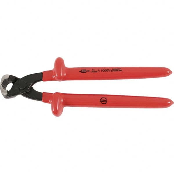 Wiha - 10" OAL, 4 AWG Capacity, Standard End Nipper - Exact Tool & Supply